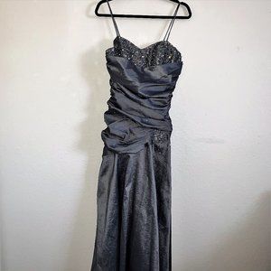 Holiday Party Dress Cindy U.S.A. Silver Metallic Dress